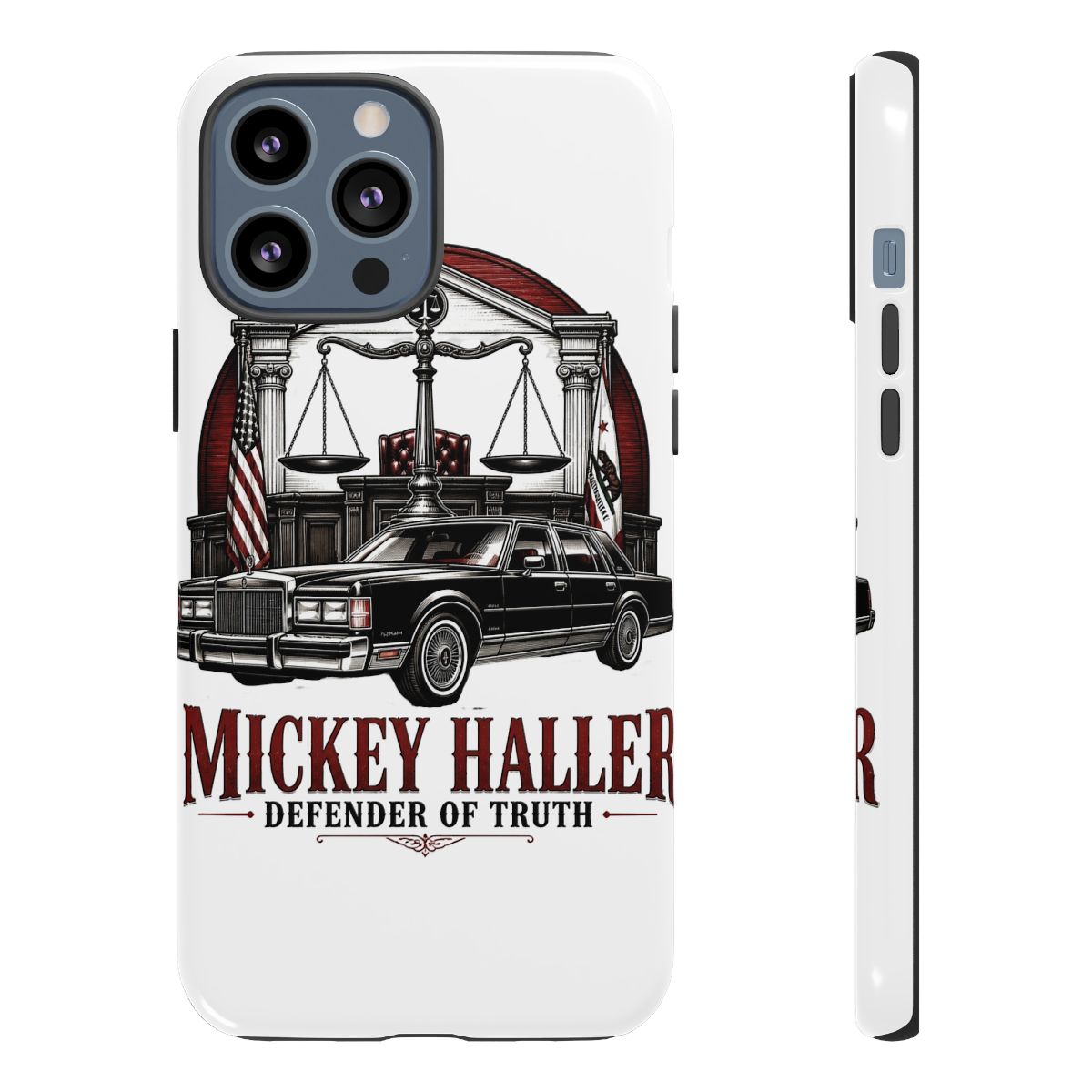 The Lincoln Lawyer "Mickey Haller - Defender of Truth" Phone Case - alternate angle 2, merchandise