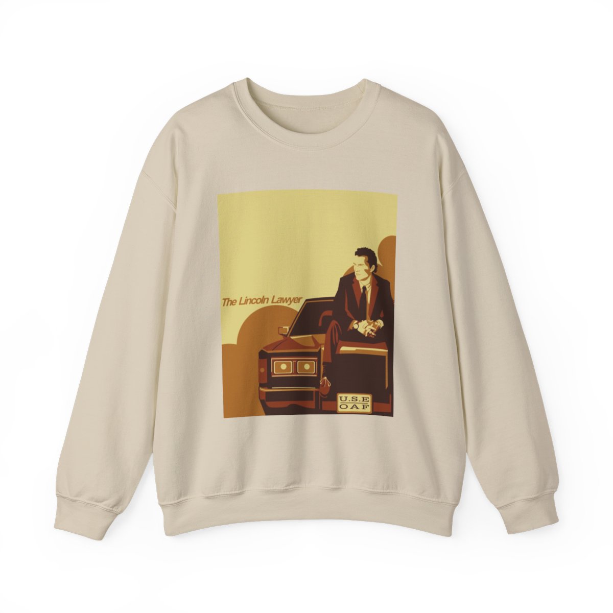 The Lincoln Lawyer Crewneck Sweatshirt | Lawyer Legal Courtroom Art | Lincoln Lawyer - alternate angle 2, merchandise